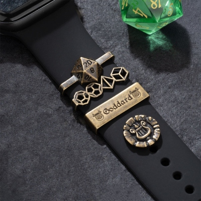 Personalized DND Antique Dice/DND Class/D20 Watch Charms Pendant, Custom Name Smart Watch Band Accessories, Watch Band Charm, Watch Stud