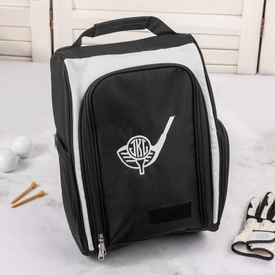 Personlig golfskoväska, anpassad sportskoväska med monogram och dragkedja, födelsedags-/årsdags-/fars dagspresent till golfälskare/make/pappa/marskalkar