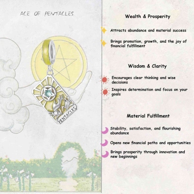 Tarot Card Necklace Pendant, Sterling Silver 925 Major Arcana Jewelry with Gemstones, Spiritual Protection & Energy Amulet for Mystics/Tarot Lovers