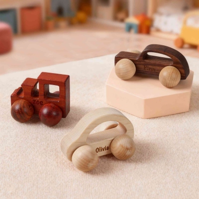 Wooden Toy Car for Toddlers, Vehicles for Kids Gift, Baby Decor, Christmas Gift for Little Car Lovers, Nursery for New Mom/Dad/Grandson/Granddaughter