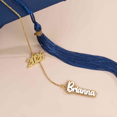 Personalized Name Class of 2026 Graduation Cap Charm, Bachelor Cap Tassel Decoration, Graduation Gift for Classmates/Family/Friends/Graduates
