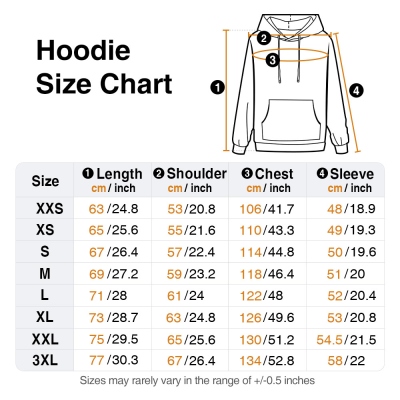 Hoodie-Größe
