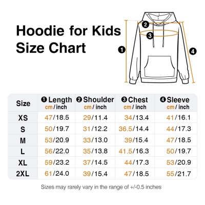 Kinder-Hoodie-Größe