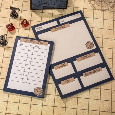 DND Notepads Set, Initiative Tracker & Session Notes for DM & DND Players, Fantasy TTRPG Stationery Gifts