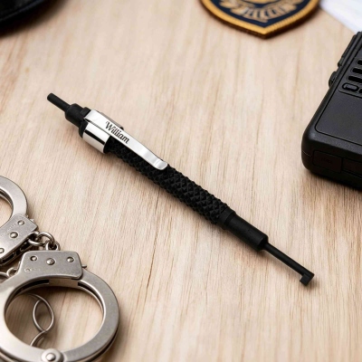Personalized Police Baton Shape Ballpoint Pen with Name, Office Supplies, Birthday/Graduation Gift for LEO/Cops/Corrections/Police Academy Graduates