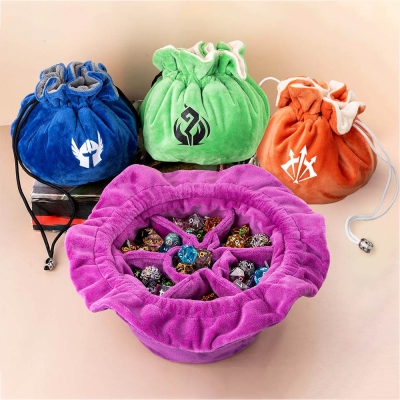 Custom DND Class Immense Dice Bags with Pockets, Capacity 150+ Dice, Great Organizer for Dice Hoarders, Dice Storage, Dice Vault, DND Gifts