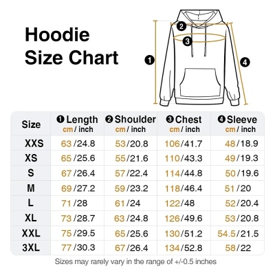 hoodie maat