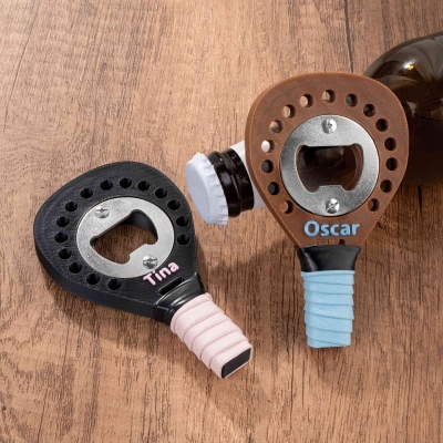 Padel Gift, Personalized Racket Bottle Opener for Padel Lovers and Players, Unique Sports Present for Coaches Enthusiasts