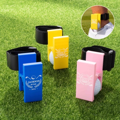 Personalized Name 3D Printed Golf Ball Ankle Holder with Hook-and-Loop Strap, Golf Tools, Game Day/Birthday/Father's Day Gift for Golf Lovers/Players