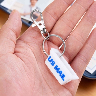 Mini Postal DPS Letter Tray Key Chain - 3D Printed Letter Tray with Swivel Hook, Perfect for Postal Lovers