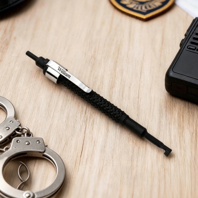 Personalisierter Handschellenschlüssel mit Namen, Bürobedarf, Geburtstags-/Abschlussgeschenk für Polizeibeamte/Polizisten/Justizvollzugsbeamte/Absolventen der Polizeiakademie