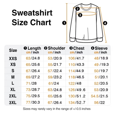 sweatshirt size