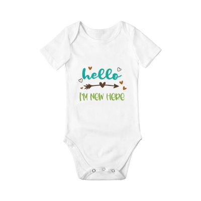 Unisex Baby Bodysuits, Cotton Short Sleeve Onesies with Cute Animal Pattern, Bodysuit for Babies Gift for Newborn/Infants