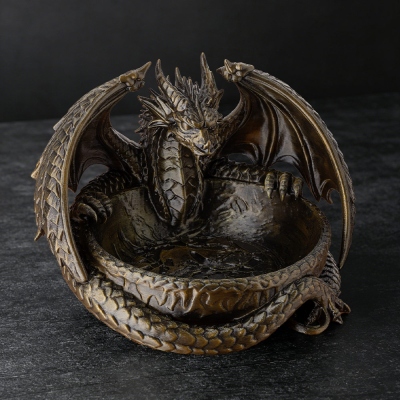 Personalized 3D Printed Dragon Catchall Tray, Fantasy Dragon Bowl for Keys, Coins & Dice, Desk Organizer & Home Decor, Unique Gift for Dragon Lovers