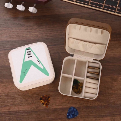 Personalized Compact Guitar Accessory Case for Picks & Paraphernalia, Gift for Guitarists