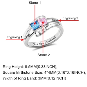 silver heart ring