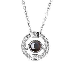 Personalized Photo & 100 Languages Projection Necklace