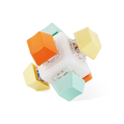 Keyboard Fidget Clicker Cube Fidget Toy Keycap Fidget Slider, Fidget Toy Sensory Fidget Cube, Relaxing Hand-held for Adults Anxiety Stress Relief