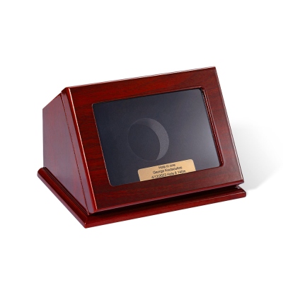 Personlig Hole-in-One Golf Display Box, Custom Wood Golf Ball Display Case med glaslock, Golf Tillbehör, Present till Golf älskare/pappa/pojkvän