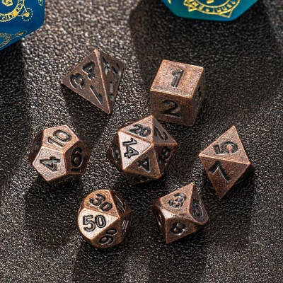 Mini Metal Dice Set For RPG, Mine Dice DND Dice Set, Tiny Dice DND, Polyhedral Dice Set, Zinc Alloy Dice, Dice Gifts, DND Gifts