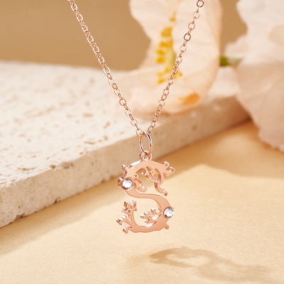 Custom Initial Pendant Necklace, Sterling Silver 925 Name Necklace with Beaded Chain, Minimalist Jewelry, Christmas/Birthday Gift for Her/Mom/Friend