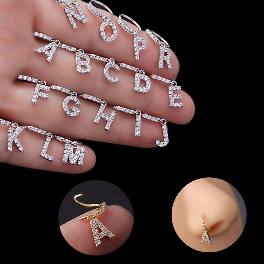 letter nose ring
