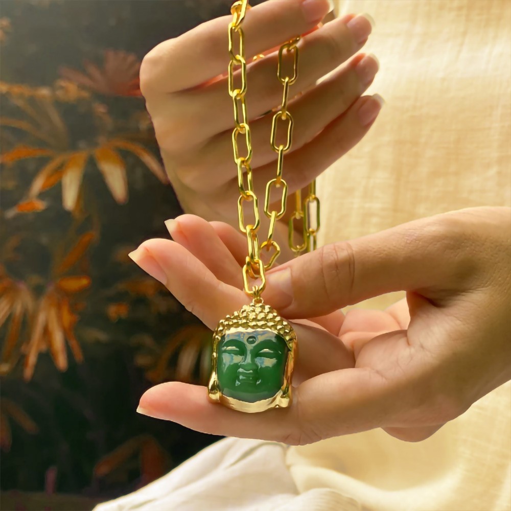 colar de buda verde