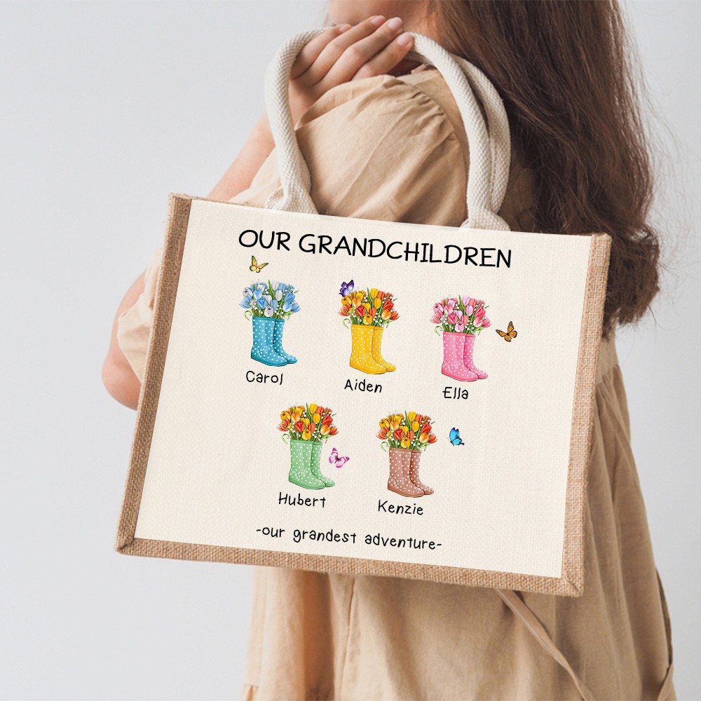 Jute bag with name