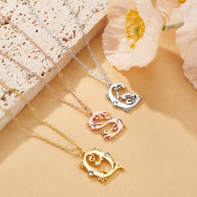 Custom Initial Shaped Necklace