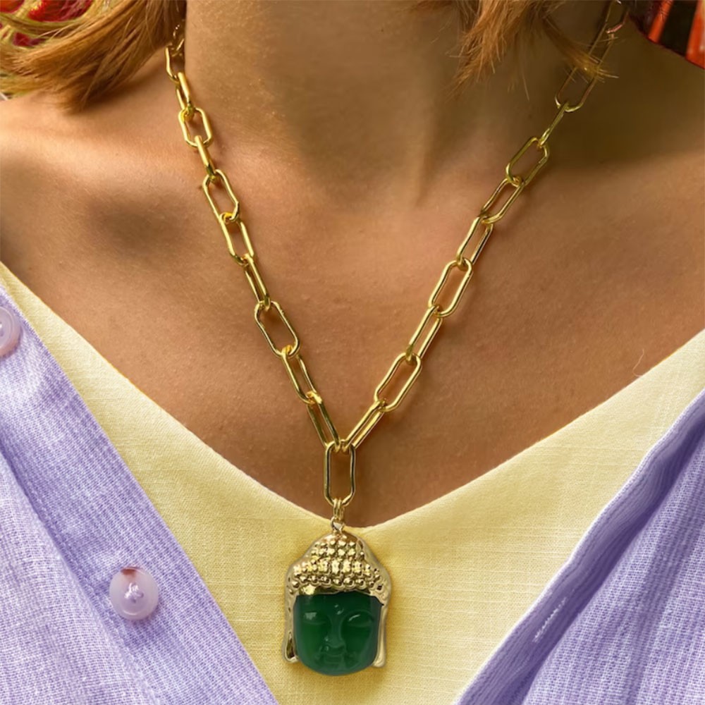 colar de buda de jade