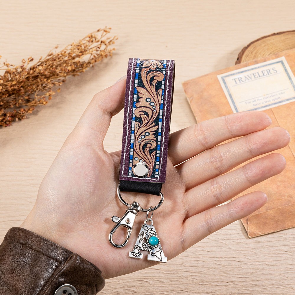 leather keychain