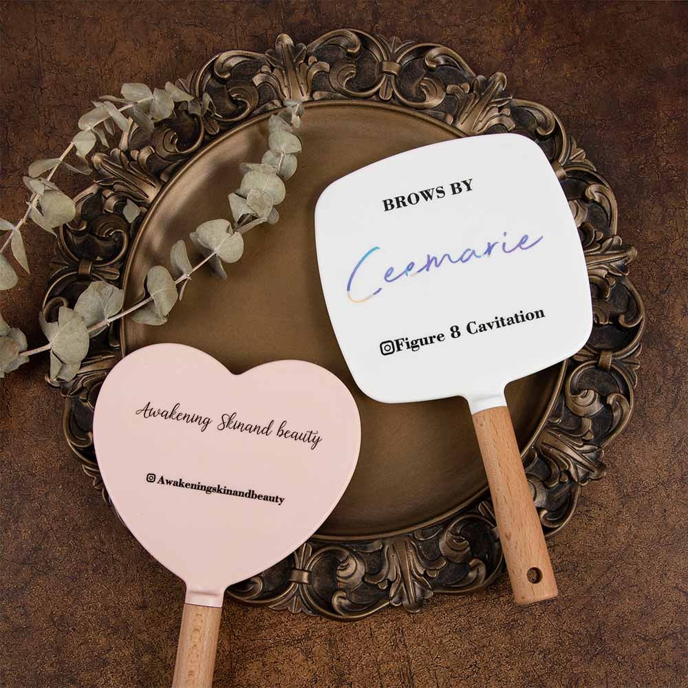Personalized Name Artist Mirror, Custom Lash and brow Mirror, Beauty Studio Prop, Small Business Mirrors for Salons, Aesthetic Business Gift