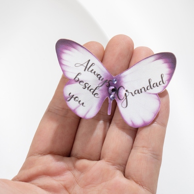 broche papillon en soie
