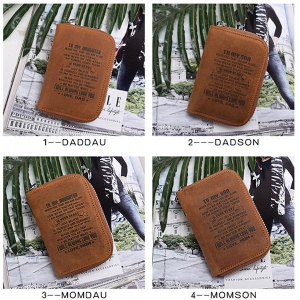Personalized Leather Credit Card Holder Wallet