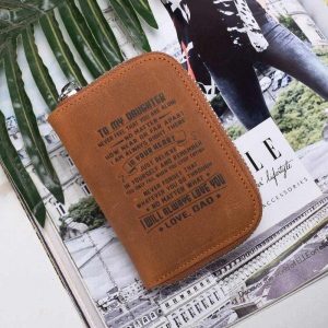 Personalized Leather Credit Card Holder Wallet