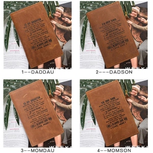 Personalized Genuine Leather Credit Card RFID Blocking Wallet