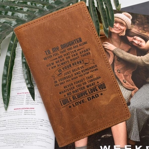 Personalized Genuine Leather Credit Card RFID Blocking Wallet