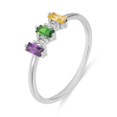 Personalized Family Birthstone Ring for Mother