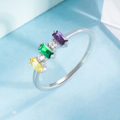 Personalized Family Birthstone Ring for Mother