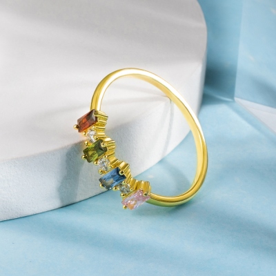 Personalized Family Birthstone Ring for Mother