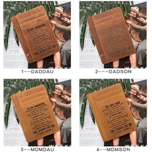Personalized Leather Credit Card Holder Wallet for Men and Women