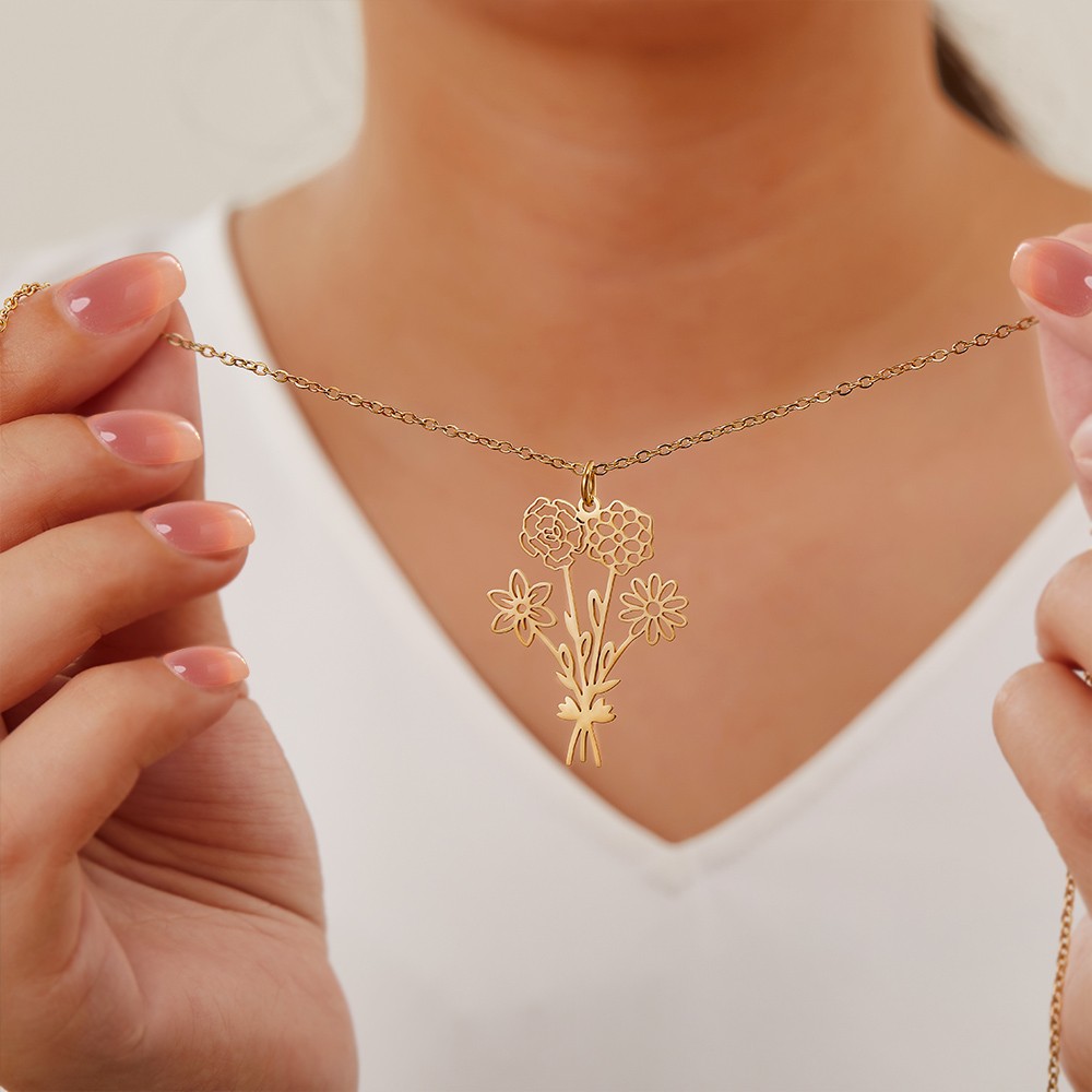 Birth Flower Necklace