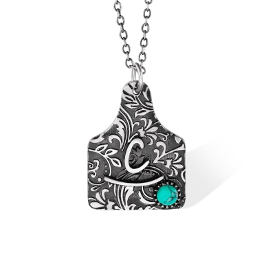 Collier d'étiquette de bétail personnalisé, colliers initiaux en argent sterling 925, collier de marque, bijoux de cow-girls, cadeau pour maman/petite amie/fille/amie