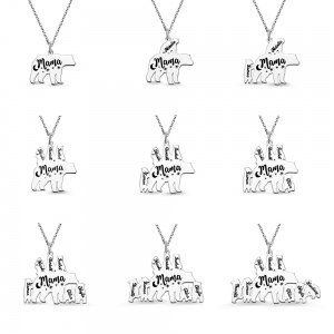 Personalized Mama Bear Necklace for Mom