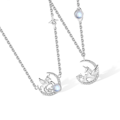 Unicorn Best Friend Bestie Necklace