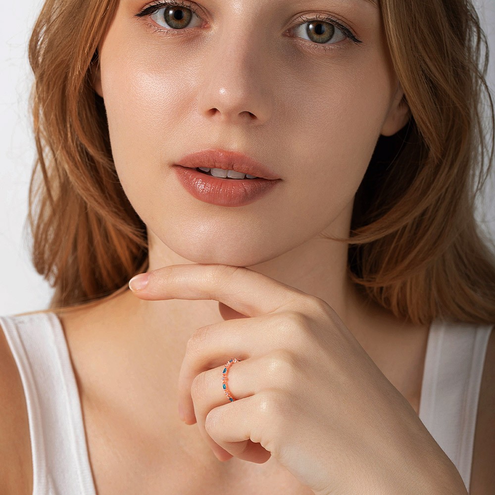 Round Gemstone Ring