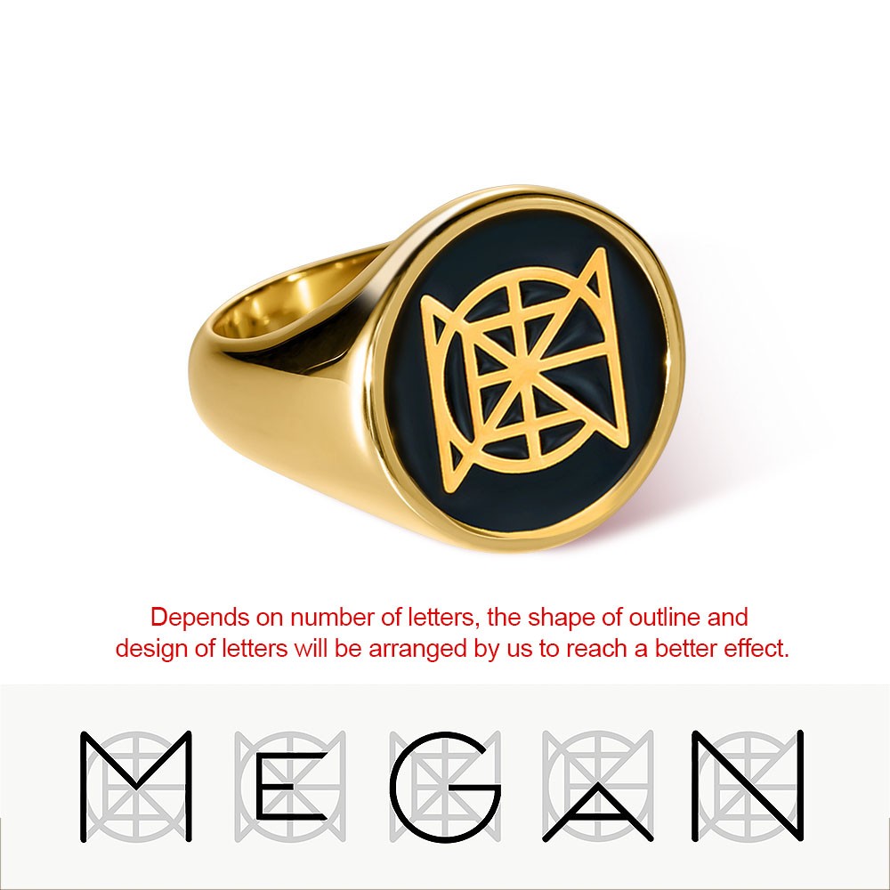 name logo signet ring