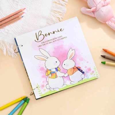 Personalized Name Little Rabbit Story Picture Book, A Hug From Mom Children's Bedtime Story Book, Children's Day/Birthday Gift for Toddlers/Kids