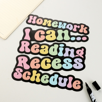 Personalized Rainbow-colored Teacher Classroom Whiteboard Magnet, School Subject Magnet, End of Year/Appreciation/Back to School Gift for Teachers