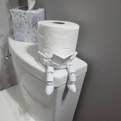 Funny Sitting Reading Figure Toilet Paper Buddy, Novelty Human Shape Tissue Roll Holder, Bathroom Counter Decor, Birthday Gift for Him/Her/Friends